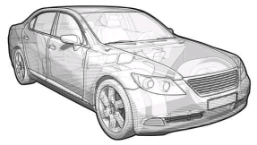 Lexus technical drawing