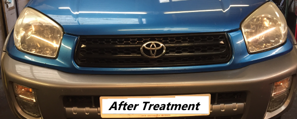 Toyota after photo with now clear headlights